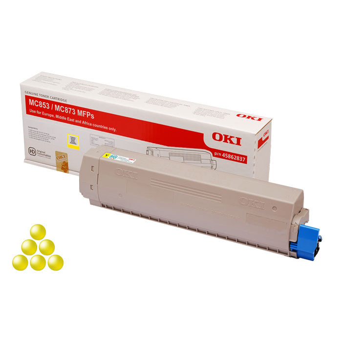Toner Oki 45862837 Amarillo MC853 MC873