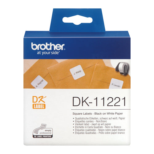 Brother DK-11221 Etiquetas Adhesivas Cuadradas 23x23mm imagen 1