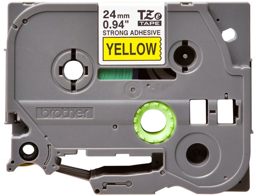 C. Laminada Superadhesiva 24mmx8m Amarillo/Negro Brother TZ-S651 imagen 1