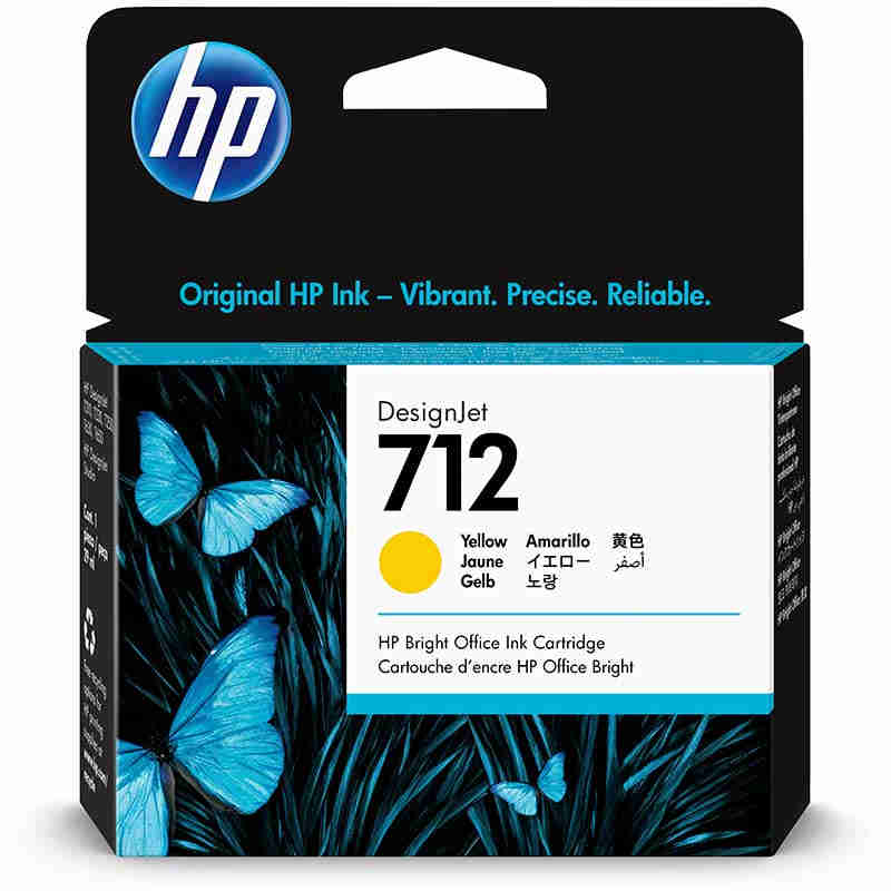 Tinta HP 712 3ED69A Amarillo Original