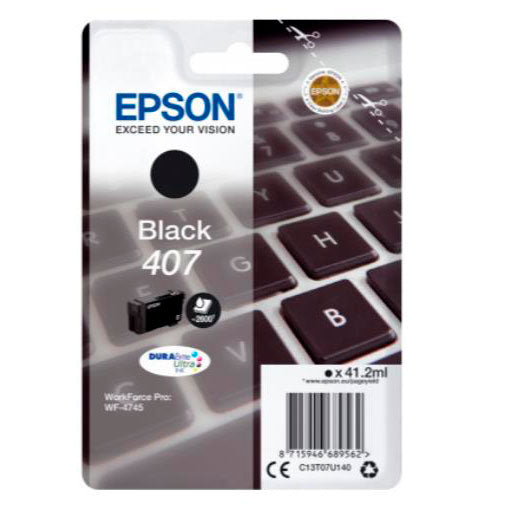 Tinta Epson 407 Teclado WF-4745 Negro C13T07U140