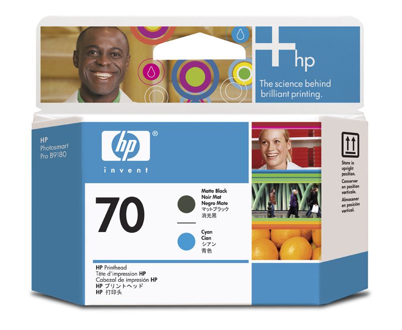 Cabezal HP 70 Negro Mate / Cian