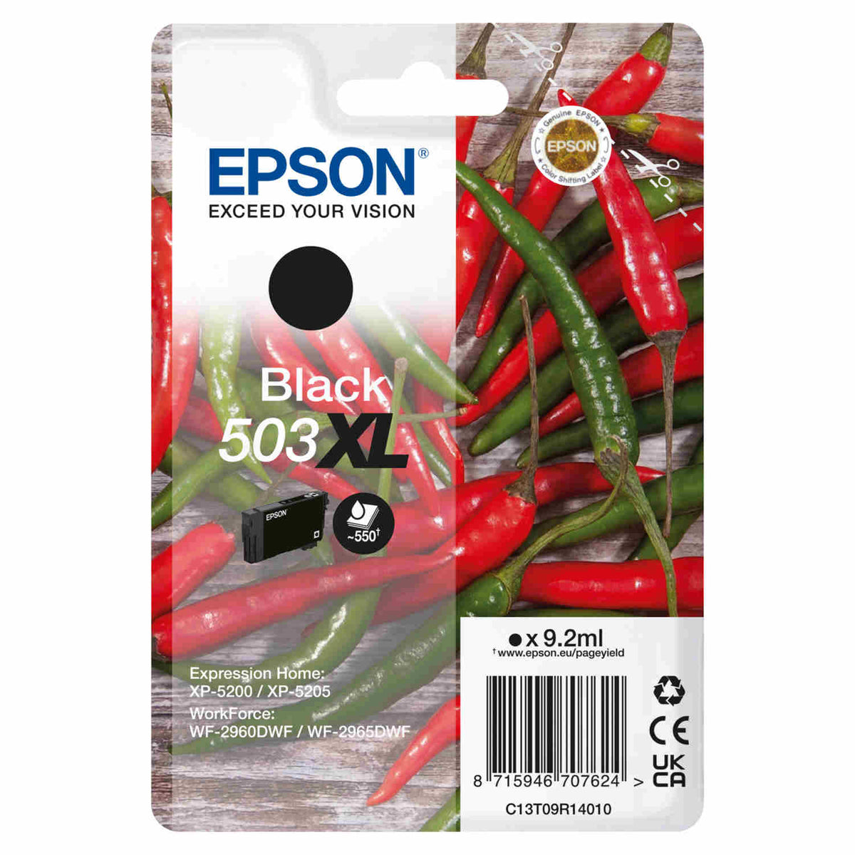 Tinta Epson 503XL negro pimientos