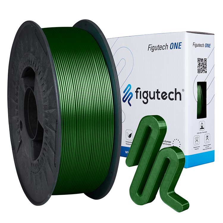 Figutech ONE Filamento PLA Verde 1.75mm 1Kg