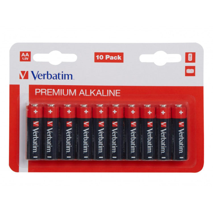 Pilas Alcalinas Verbatim AA LR06 Pack 10 uds