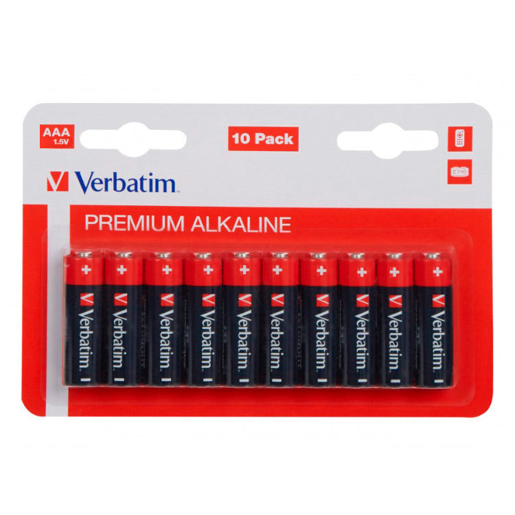 Pilas Alcalinas Verbatim AAA LR03 Pack 10 uds