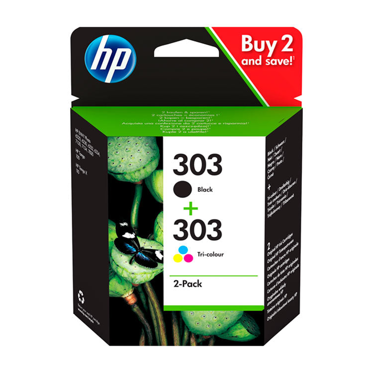 Tinta HP 303 Multipack Negro y tricolor