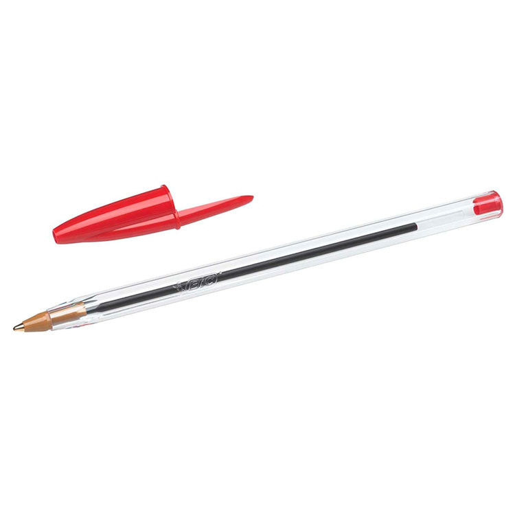 Pack 50 BIC Cristal Rojo Punta 1 mm Tinta aceite