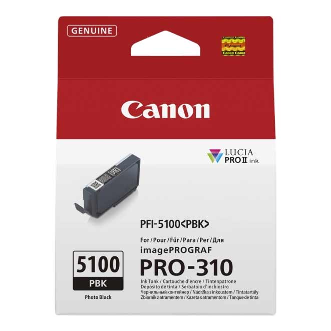 Tinta Canon PFI5100PBK Negro Foto Original