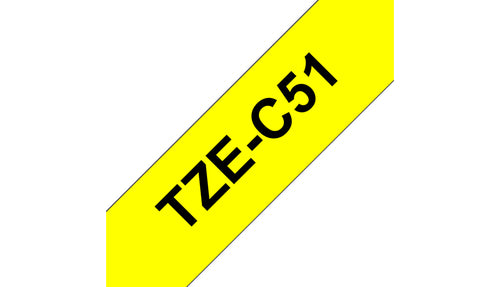 C. Laminada Fluorescente 24mmx8m Amarillo/Negro Brother TZ-C51 imagen 1