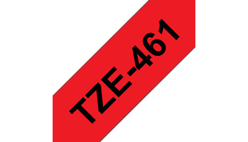 C. Laminada 36mmx8m Rojo/Negro Brother TZE-461 imagen 1