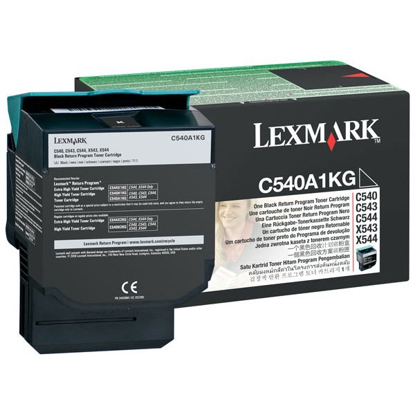 Toner Negro C540A1KG Lexmark C540/C543/C544/X543/X544