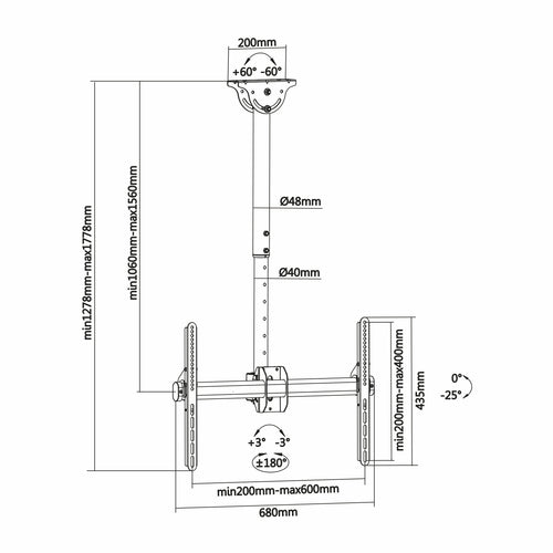 Soporte de techo Aisens CT70TSLE-033 vista 5