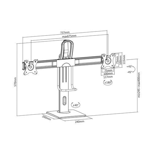Soporte de mesa Aisens DT27TSR-065 vista 6