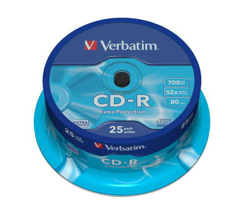 CD-R Verbatim 43432 700MB 52X Extra Protection, 25 unidades imagen 1