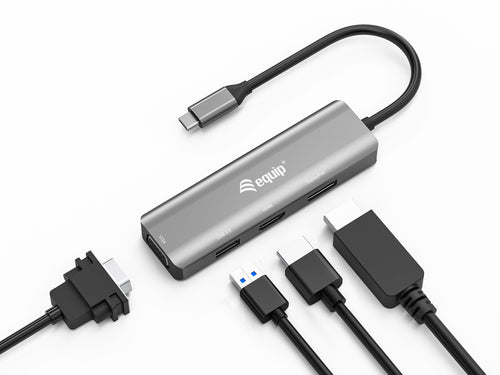 EQUIP ADAPTADOR USB-C 5IN1 HDMI DP 4K VGA USB 2.0 TIPO A imagen 3