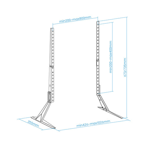 Soporte de mesa TOOQ DB2375F-B vista 2