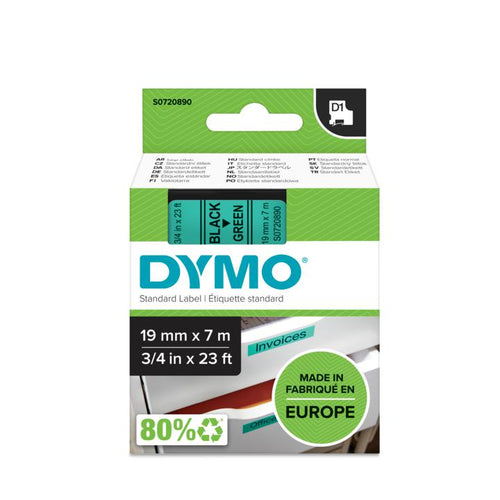 Dymo Cinta LM D1 19mmx7m Negro / verde imagen 1