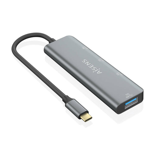 AISENS - HUB USB 3.2 GEN1 5G USB-C, USB-C/M-1xUSB-C/H-3xUSB-A/H, GRIS, 15CM imagen 1