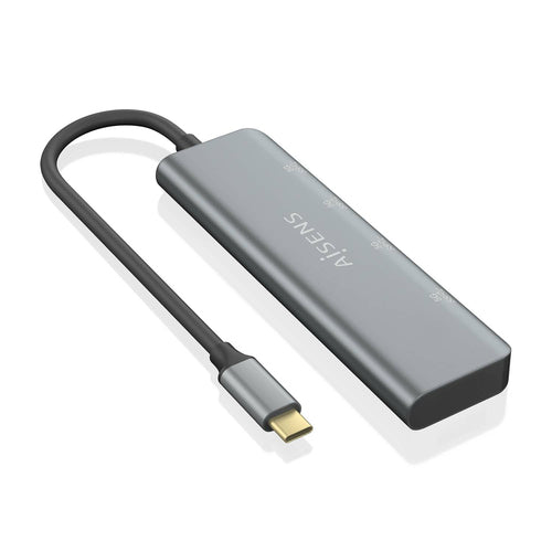 AISENS - HUB USB 3.2 GEN1 5G USB-C, USB-C/M-2xUSB-C/H-2xUSB-A/H, GRIS, 15CM imagen 1