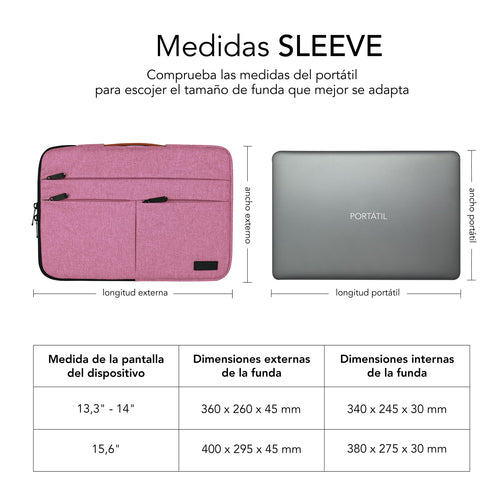 Funda Subblim SUBLS-AP36004 13,3-14 pulgadas rosa imagen 6