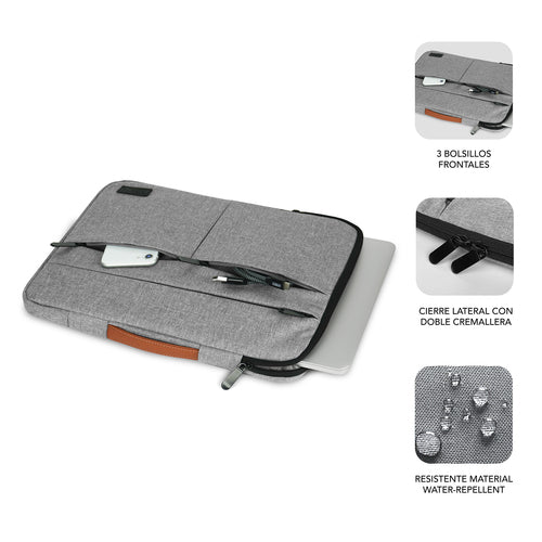 Funda Subblim SUBLS-AP36051 15,6 pulgadas gris imagen 2