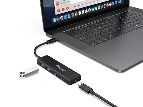 Equip Hub USB-C 3.2 Gen1 2xUSB-C 2xUSB-A Conector Alimentacion USB-C 5V/2A imagen 1