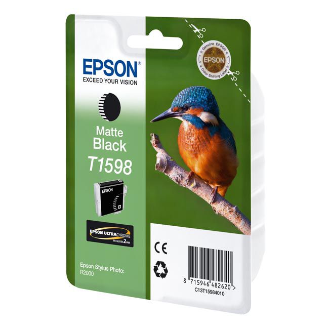 Cartucho Tinta Epson T1598 Negro Mate Stylus Photo R2000