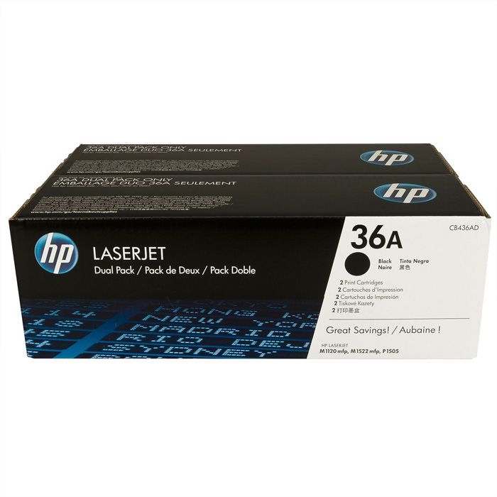 Tóner HP 36A CB436AD Pack 2