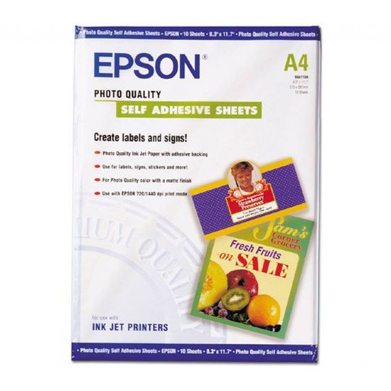 Papel Fotografico Autoadhesivo Epson A4 C13S041106