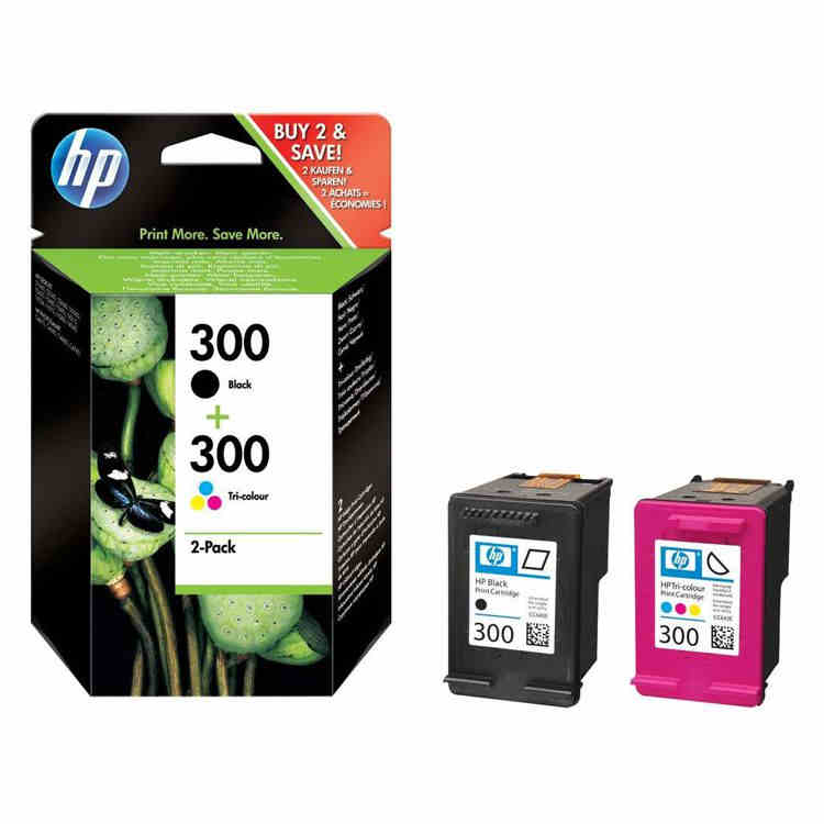 Pack de Tinta HP 300 CN637EE Negro y Color