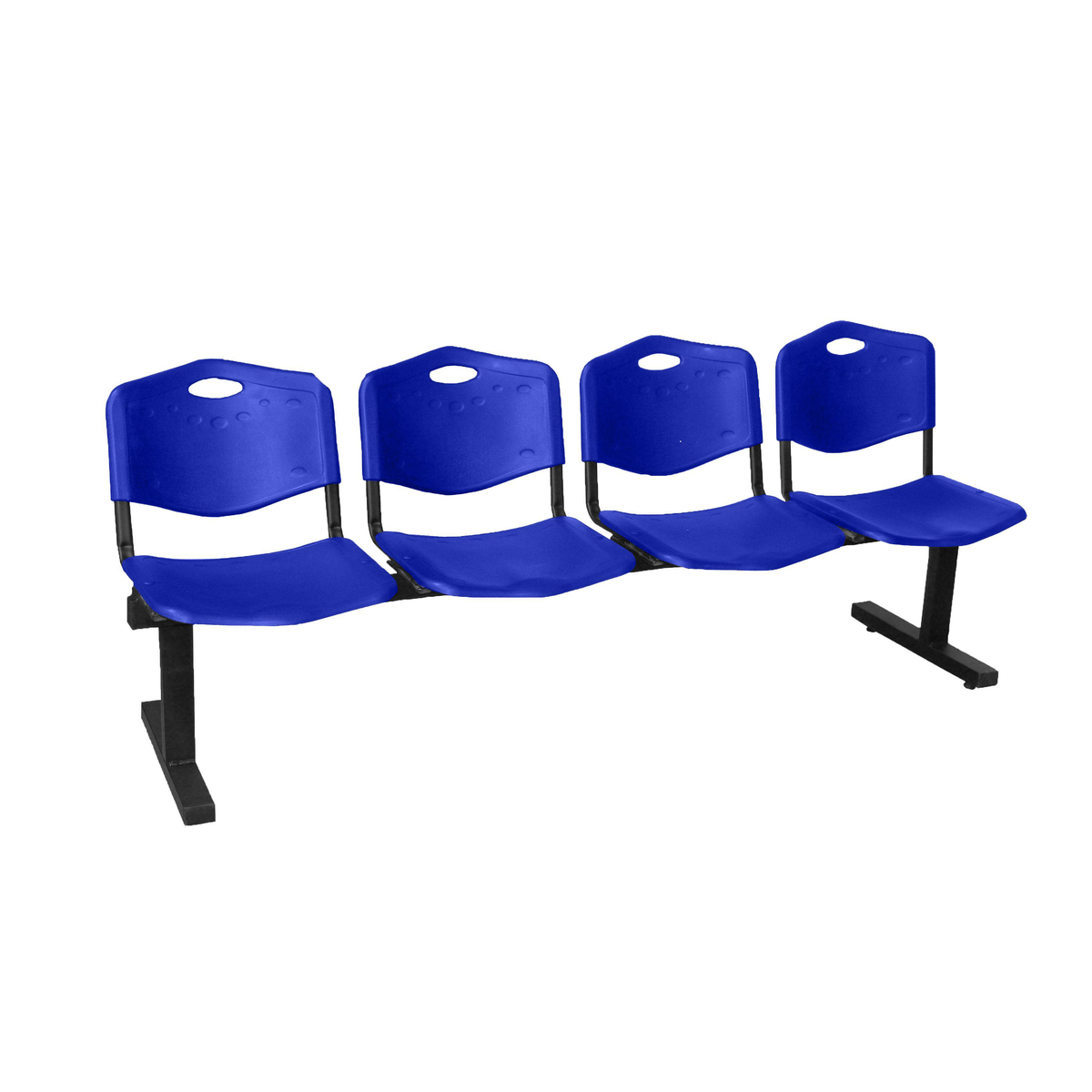 Bancada para sala de espera Piqueras y Crespo Bancada Iso Plastic Pvc - 4 plazas - Azul