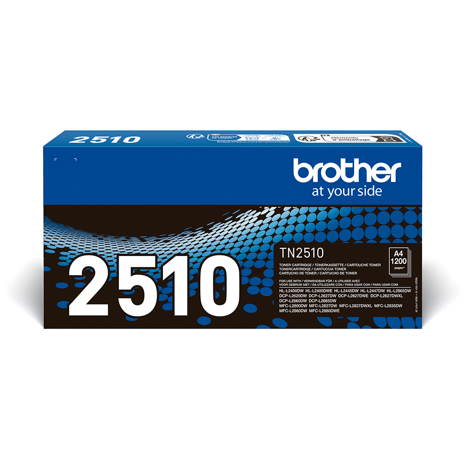 Tóner Brother TN2510 Negro Original, 1.200 páginas