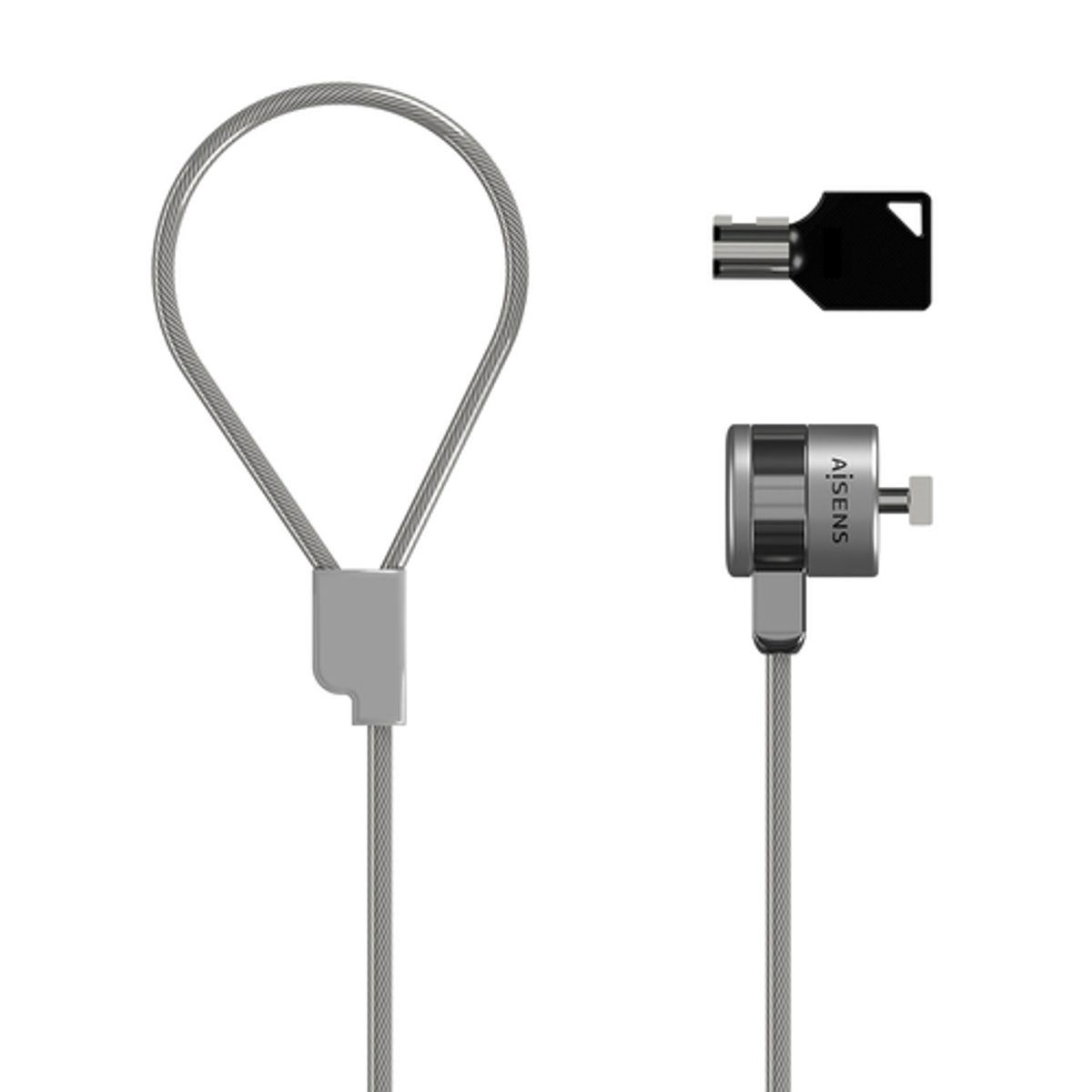 Cable de seguridad AISENS ASLK-D40K02-SL Plata - vista 2