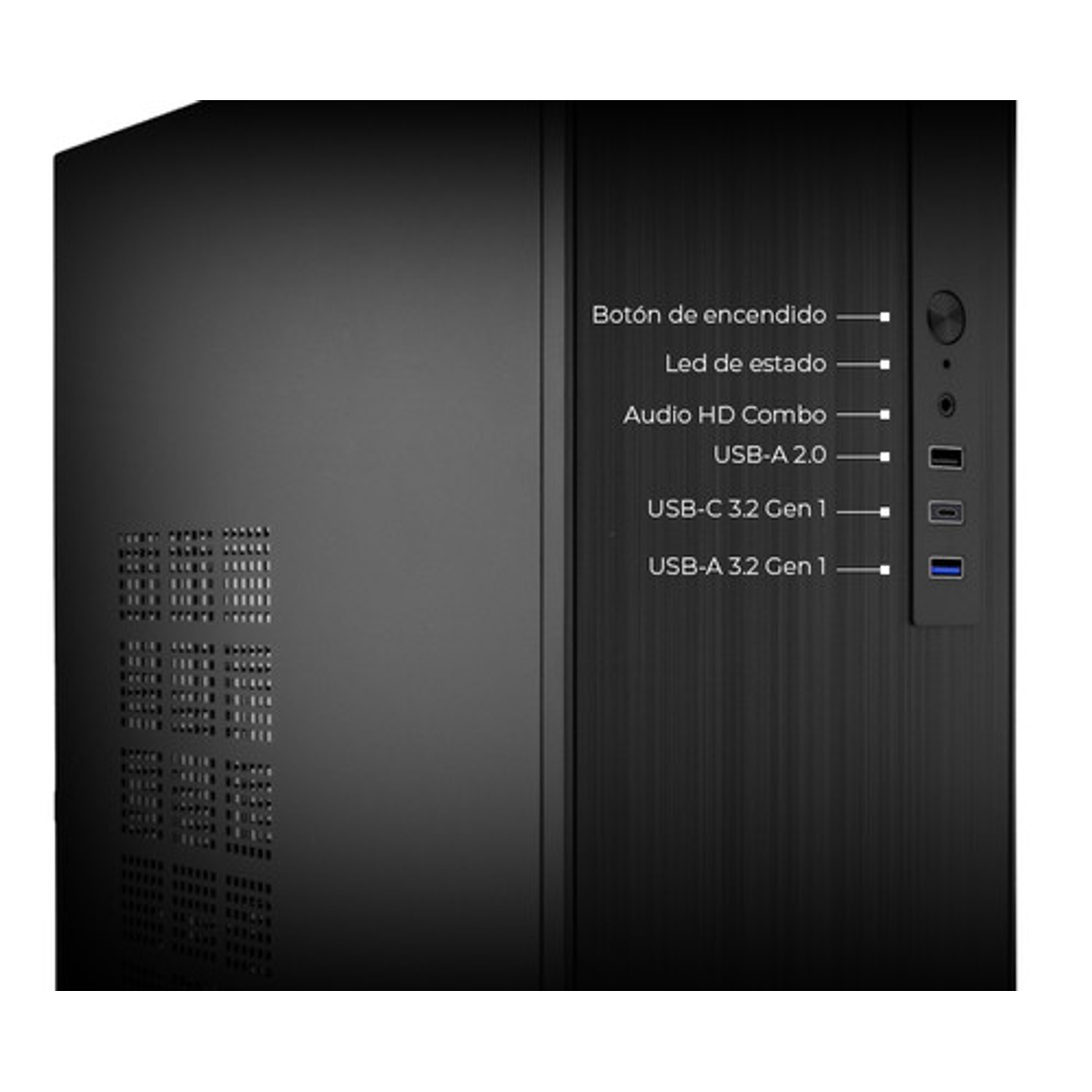 Caja para PC CoolBox MATX M460 USB-C 3.2 GEN1 Sgcc sin fuente - vista 4