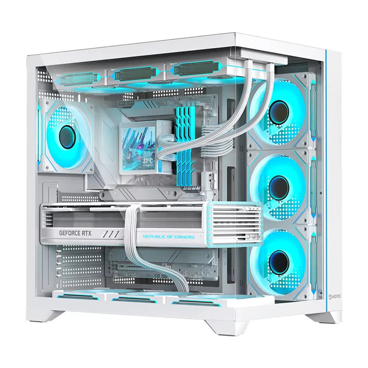 Caja para PC Hiditec PC ATX H3 Pro Blanco