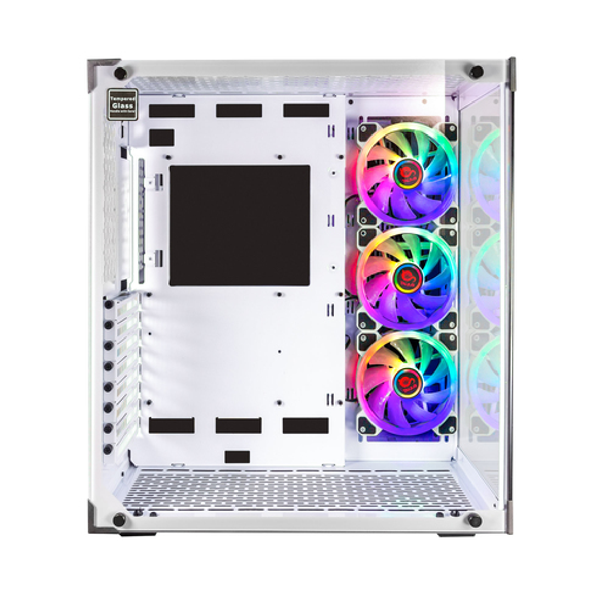 Caja para PC Talius ATX gaming Cronos Frost Blanca RGB cristal - vista 2