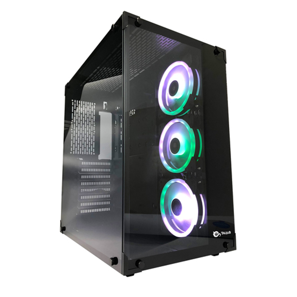 Caja para PC Talius ATX gaming Cronos Negra RGB cristal - vista 4