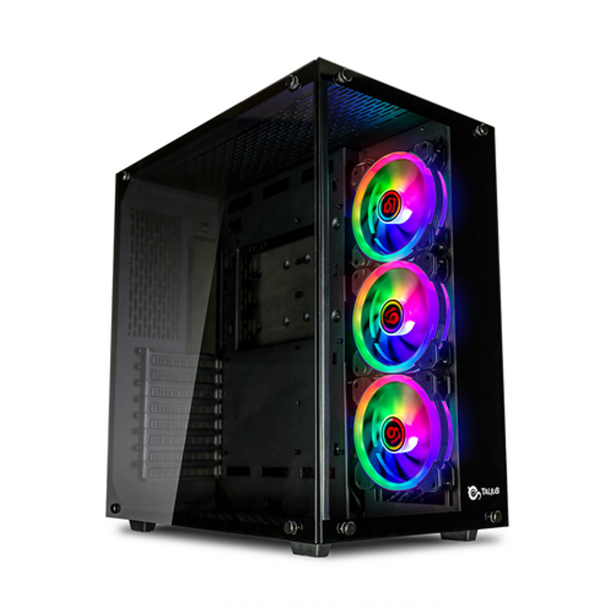 Caja para PC Talius ATX gaming Cronos Negra RGB cristal - vista 5