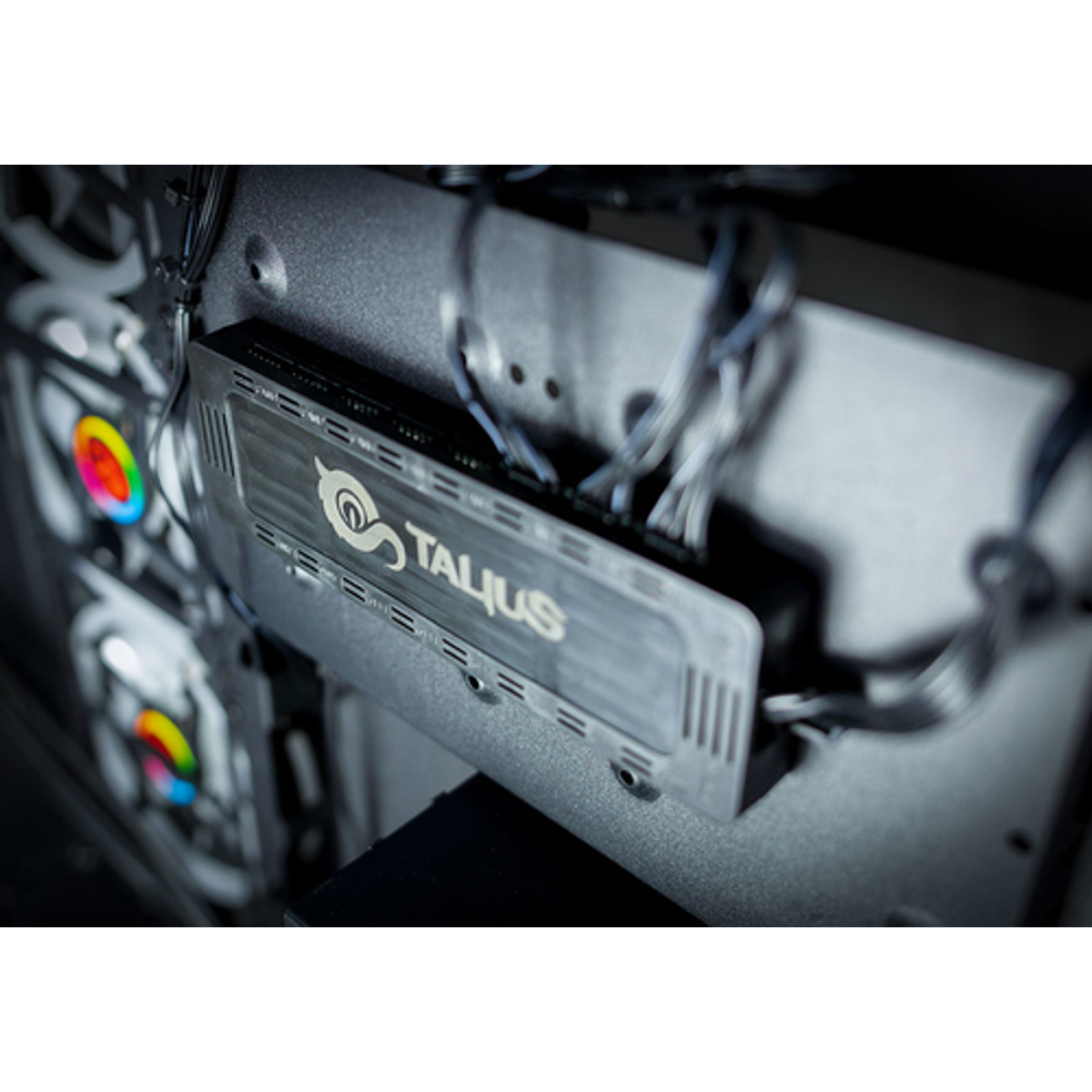 Caja para PC Talius ATX gaming Cronos Negra RGB cristal - vista 7