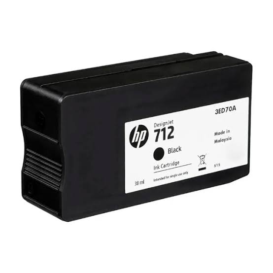 Tinta HP 712 3ED70A Negro Original, 38 ml