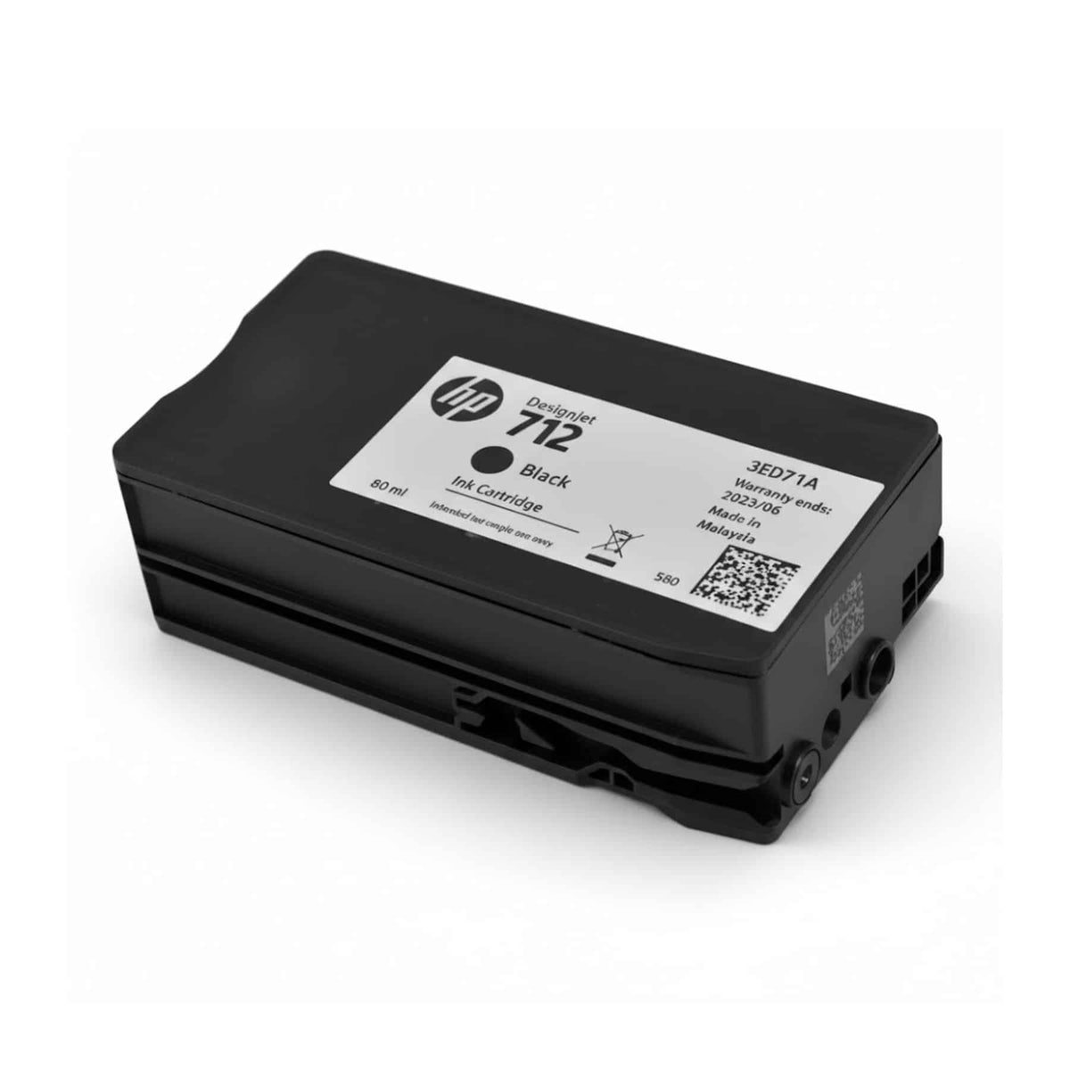 Tinta HP 712 3ED71A Negro Original, 80 ml