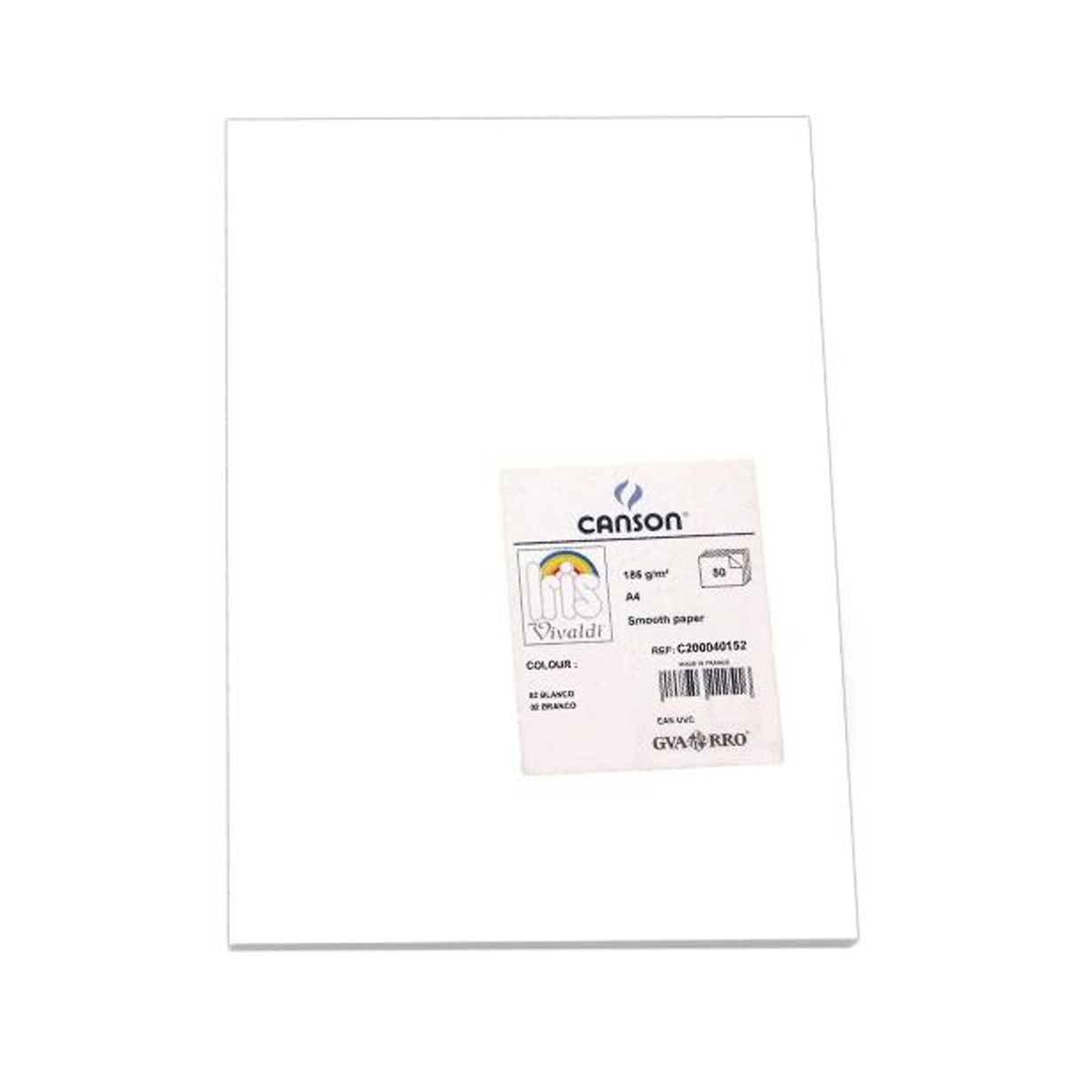 Cartulina Canson Pack de 50 185g A4 Blanco