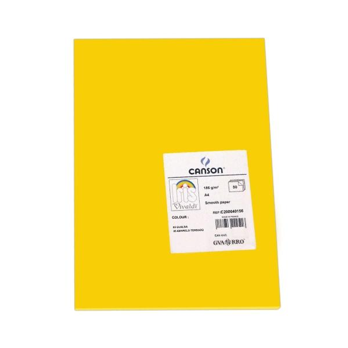 Cartulina Canson Pack de 50 185g A4 Amarillo Gualda
