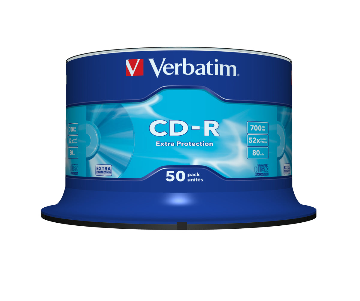 CD-R Verbatim 43351 700MB 52x Extra Protection, 50 unidades