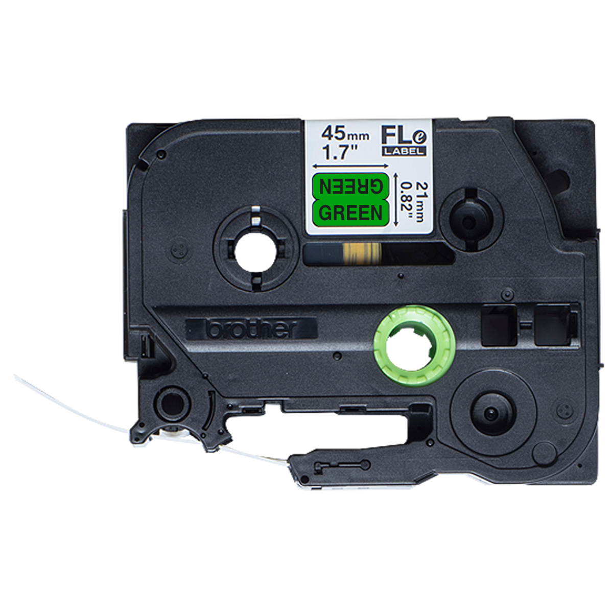 Cinta para rotuladora Brother 24 mm Negro sobre verde FLE7511