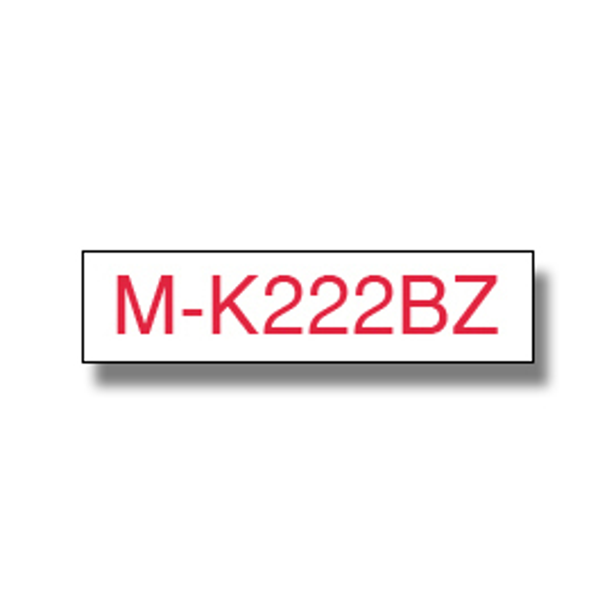 Cinta para rotuladora Brother 9 mm Blanco y Rojo MK222BZ