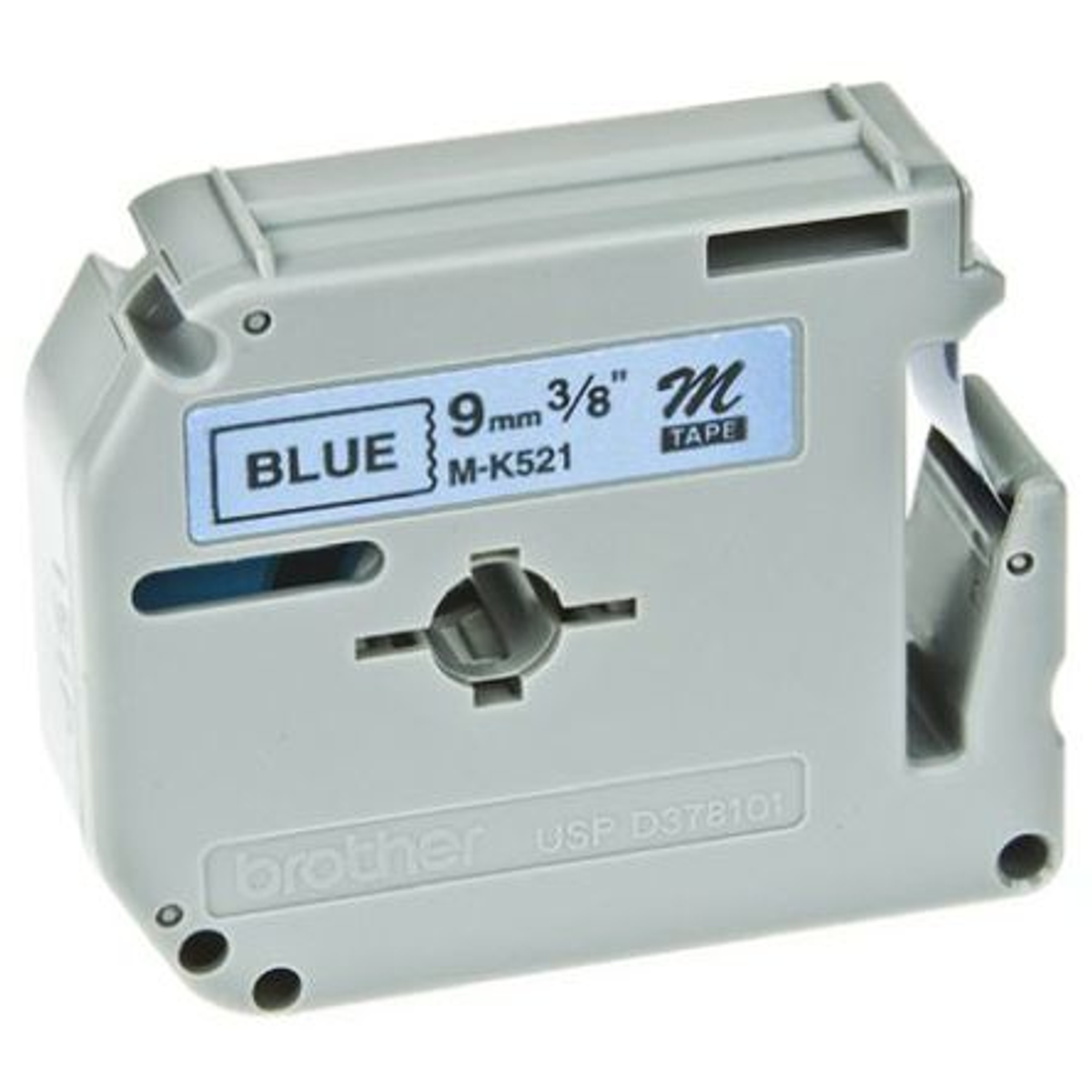 Cinta para rotuladora Brother 9 mm Negro sobre azul MK521BZ