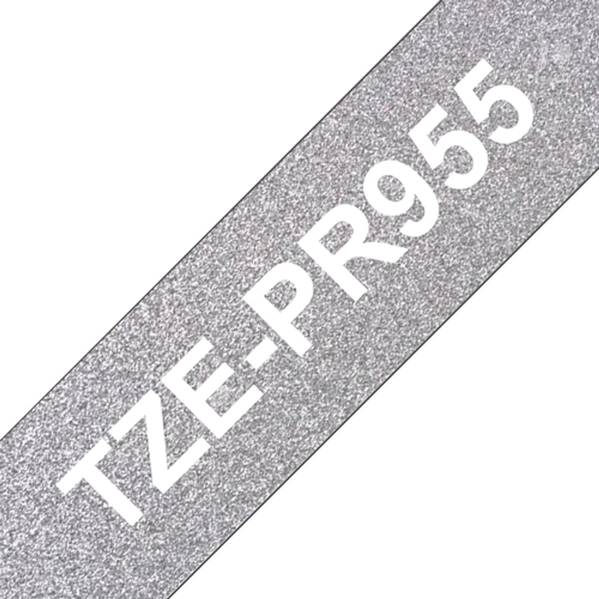 Cinta para rotuladora Brother 24 mm Blanco sobre plata TZePR955 - vista 3