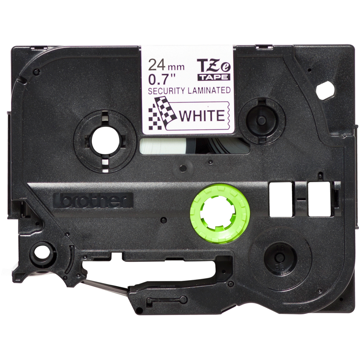 Cinta para rotuladora Brother 24 mm Negro sobre blanco TZESE5